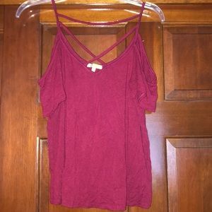 Burgundy tank top